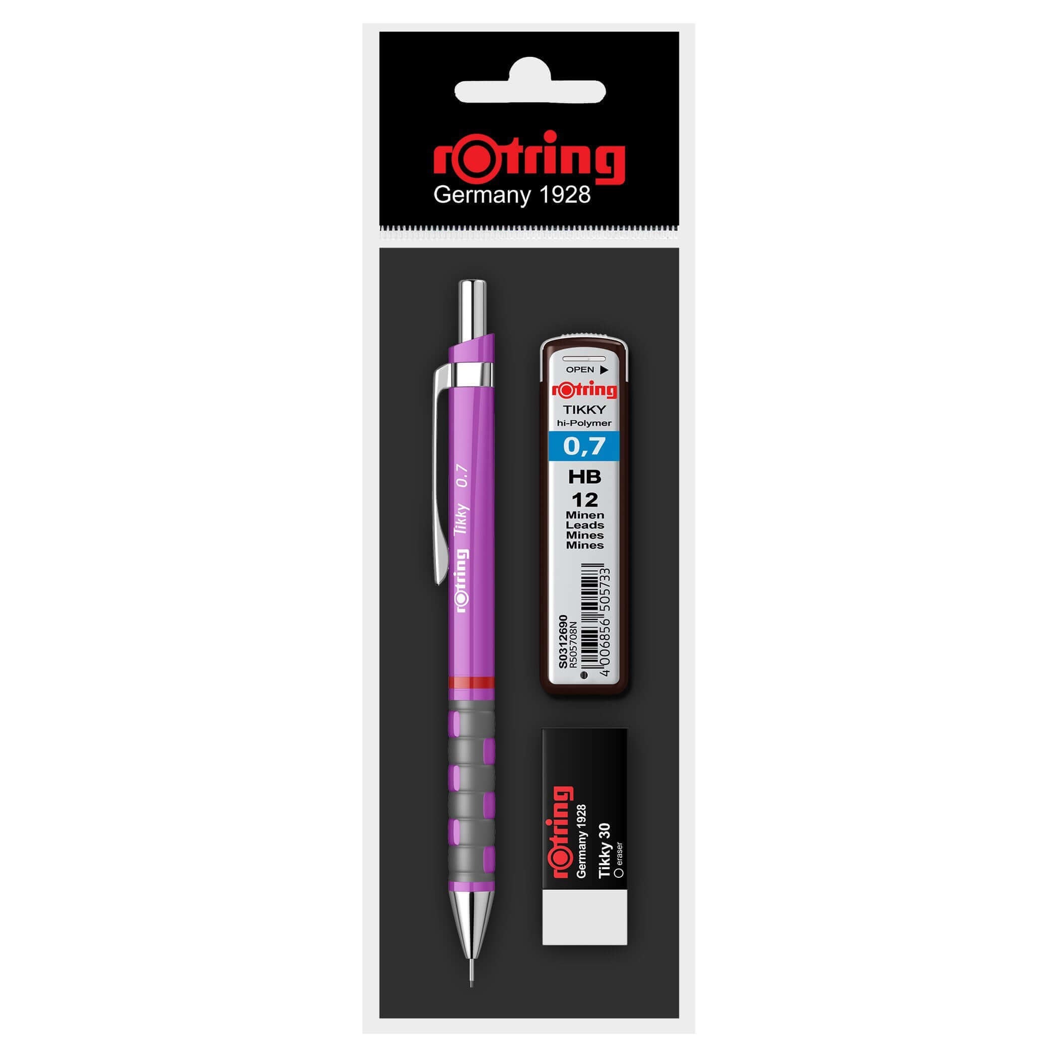 Set Rotring, creion mecanic 0.7 mm diverse culori, carcasa si mina 0.7 mm, radiera Tikky 40 si InkJoy Set Rotring, creion mecanic 0.7 mm diverse culori, carcasa si mina 0.7 mm, radiera Tikky 40 si InkJoy
